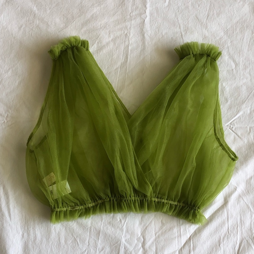 Lime Green Choosy Mesh Crop